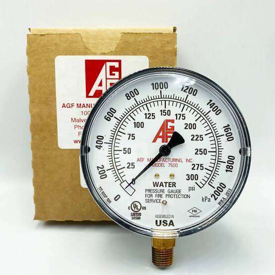 pressure gaugeเกจวัดแรงดัน AGF 0-300psi มาตรฐาน UL/FM ใช้กับงานดับเพลิง ...