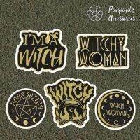 ?? พร้อมส่ง : เข็มกลัดเซ็ทสัญลักษณ์แม่มดสไตล์โกธิค | Witch Symbol Gothic Style Enamel Brooch Pin Set.