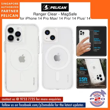Pelican Ranger Series Apple iPhone 15 Pro Max Case [MagSafe Compatible] -  15ft Drop Protection - Clear 
