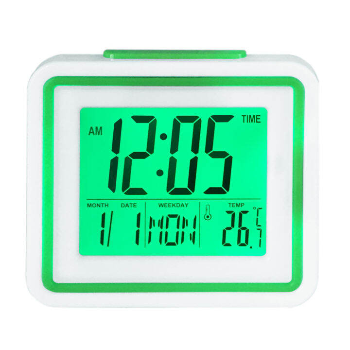 English Talking Alarm Clock with Date, Day and Temperature, for Low