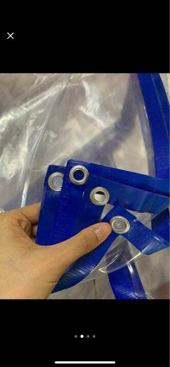 พลาสติกใส-ผ้าใบใส-ผ้ายางใส-clear-plastic-sheet-pvc-ใส-เกรดaaa-คุณภาพดี-ขนาด-4x5-4x6-ทนแดด-ทนฝน-ไม่รั่วน้ำ-น้ำหนักเบา-มีรูร้อยเชือกรอบผืนพร้อมใช้งาน