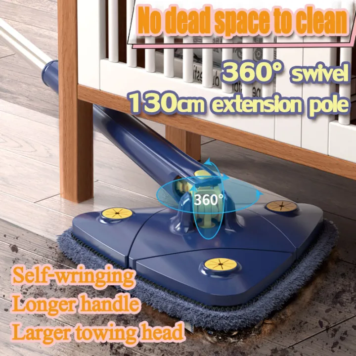 360° rotating mop Wet and dry mop cleaning mop adjustable triangle