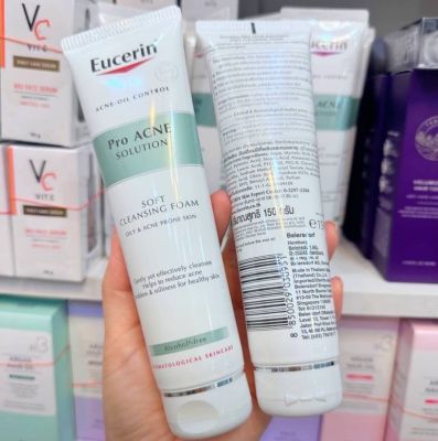 Eucerin Pro Acne Solution Soft Cleansing Foam 150 ml (1 หลอด)