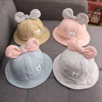 ?หมวกปีกรอบ หมวกโบว์บน หมวกรัดคาง หมวกเด็กหญิงน่ารัก