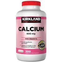 Kirkland Calcium 600 mg with D3 แคลเซียม+วิตามินดี3 ขนาด 500 เม็ด กระดูก ราคาพิเศษExp.10/2025