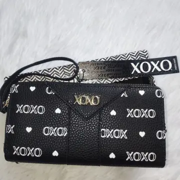 Vintage 90s XOXO Mini Handbag Purse Black Faux... - Depop