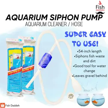 1.8M Aquarium Siphon Pump Aquarium Clean Vacuum Water Change Changer Gravel  Cleaner