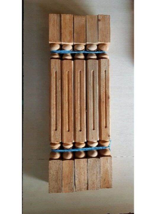 Pion Pagar Kayu Desain Etnik Clasik & Elegant 10 Biji Ukuran 6x6x80cm