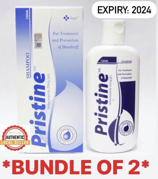 *BUNDLE of 2* Pristine Shampoo 120ml 2 Shampoo Anti Dandruff (Expiry