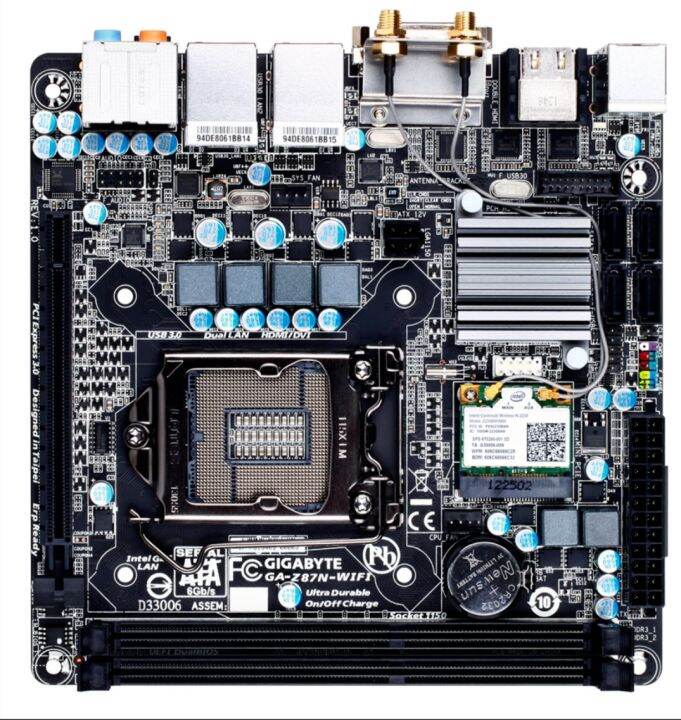 Mainboard mini itx Gigabyte GAZ87Nwifi/lga1150/DDR3 Lazada.co.th