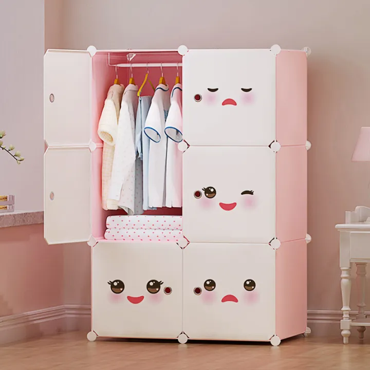 Children's Simple Cloth Wardrobe Baby Storage Bedroom Household