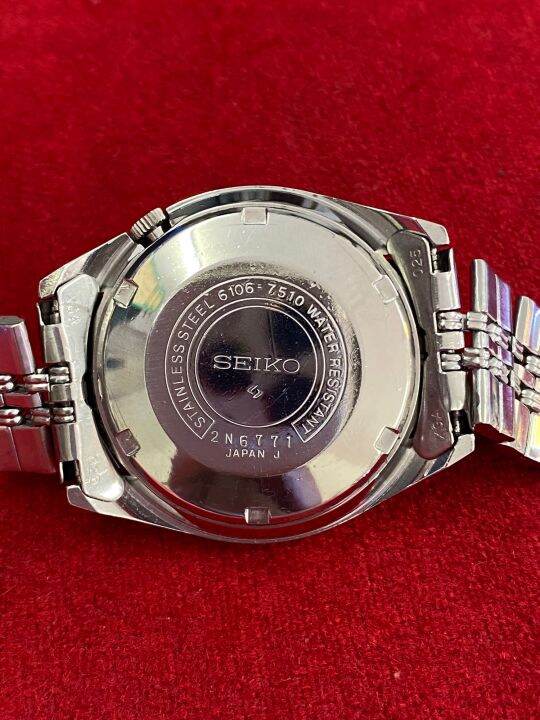 seiko5-actus-ss-25-jewels-automatic-ตัวเรือนสแตนเลส-นาฬิกาผู้ชาย-มือสองของแท้