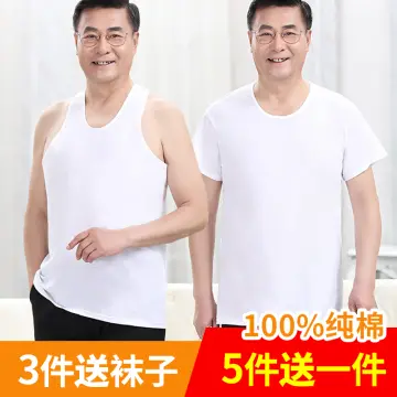 white cotton undershirts
