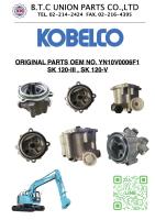 GEAR PUMP SK120-3, SK120-5 KOBELCO เกียร์ปั๊ม