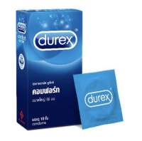 ถุงยาง ดูเร็กซ์ คอมฟอร์ท 10 ชิ้น ผิวเรียบ ขนาด 56 มม. durex ถุงยางอนามัย *ไม่ระบุชื่อสินค้า* ของแท้ 100%