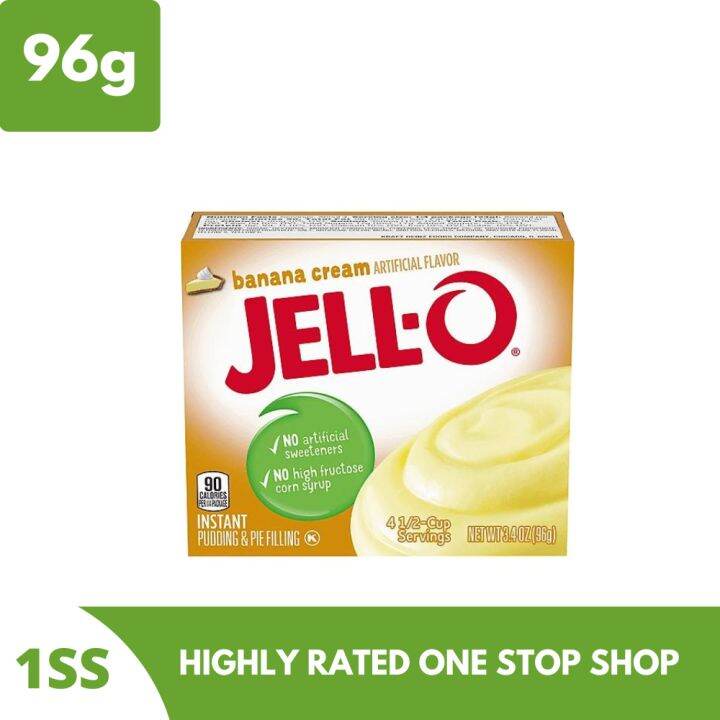 Jell O Banana Cream Flavor Instant Pudding Mix, 96g Lazada PH