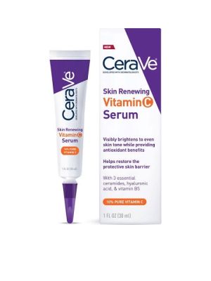 ฉลากไทย ส่งจากร้านยา Cerave Skin Renewing Vitamin C Serum เซราวี รีนิววิ่ง วิตามินซี เซรั่ม เซรั่มวิตามินซี บำรุงผิว เพิ่มความกระจ่างใจ หลอด 30 มล.