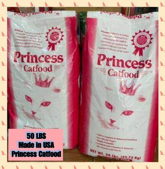 Princess Cat Food 1 sack 22.72 KG/50 LBS Made in USA Original 100 Dry