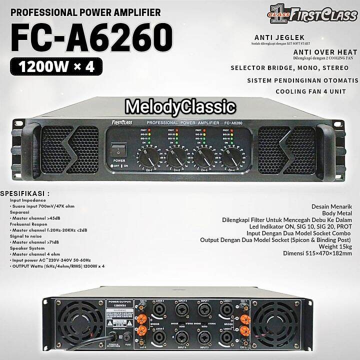 Power Amplifier Firstclass Fc A6260 4 Channel | Lazada Indonesia