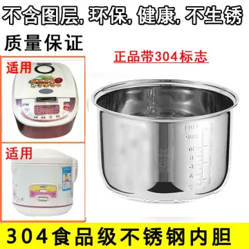 304 stainless steel rice cooker inner container Non stick Cooking Pot  Replacement Accessories kitchen food Rice Cooker liner - AliExpress