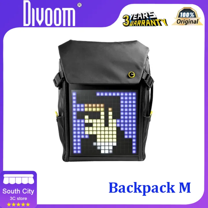 DIVOOM ピクセルアートバックパック Backpack-M [Black] Backpack-M-BK