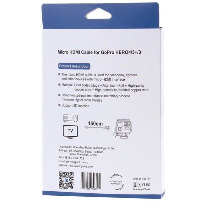 hdmi-to-micro-hdmi-cable-for-hdtv-gopro-hero-12-11-10-9-8-7-6-5-4-3-sjcam-sj4000-yi-sony-action-camera-สำหรับเชื่อมต่อทีวี-หรือจอ-lcd-ต่างๆ-ได้