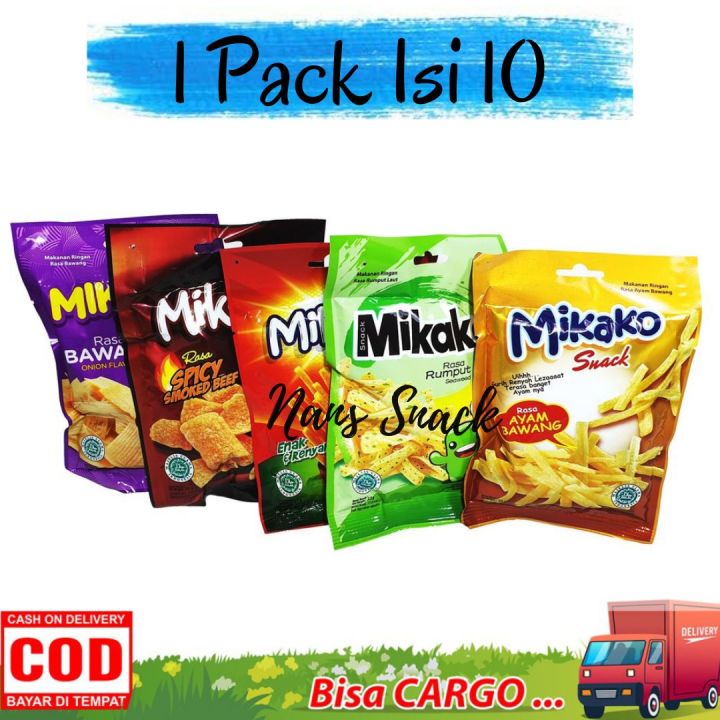 Mikako Snack Aneka Rasa 10 Bks X 22 Gr Snack Keripik Mikako 5 Rasa