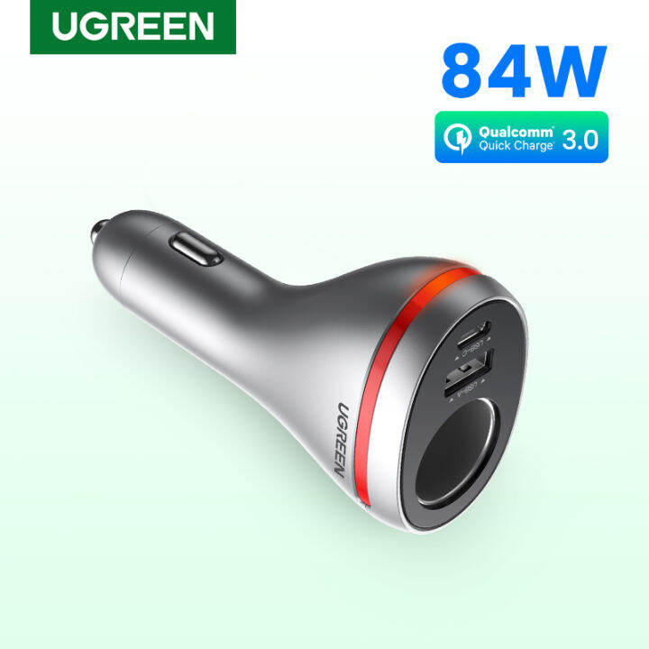 UGREEN 84W USB Car Charger Quick Charge QC PD 4.0 3.0 Fast Charger
