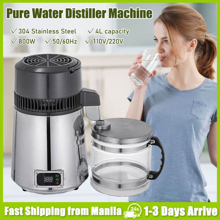 Pure Water Distiller Machine Electric Distillation Purifier Distilled 