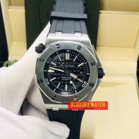 นาฬิกาAP OFFSHORE สีดำ ขนาด42mm เครื่องAutomatic ตัวเรือนสแตนเลสแท้ทั้งเรือน มาพร้อมสายยางสิลิโคลนแท้ *สินค้าของเราตรงตามรูป **เชื่อถือได้100%