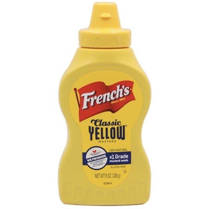 French’s ♡มัสสตาร์ด คีโต เฟรนช์ แบบขวดบีบ yellow mustard keto ขนาด 226