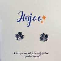 Jinjoo พร้อมส่ง-E1002-ต่างหู Clover ดูดี สวยกรุบ ขนาด 0.6ซม?