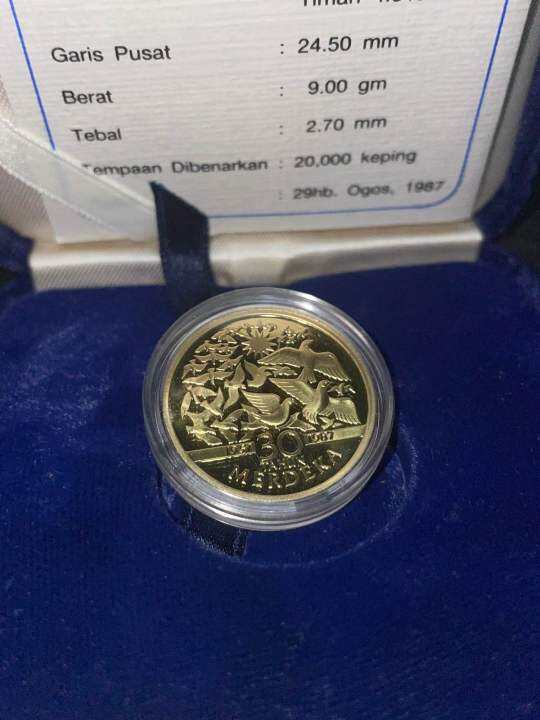 Malaysia RM1 Commemorative coin 30 tahun merdeka proof | Lazada