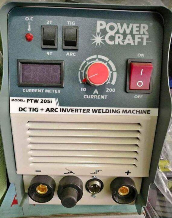TIG + ARC WELDING MACHINE 200 AMPS 220V 8.4KVA 60DUTY CYCLE PTW 205i