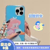 เคสโทรศัพท์มือถือลายเป็ดภาพสีน้ำมันลายการ์ตูนน่ารักสไตล์ญี่ปุ่นสำหรับสาวๆ iphone13promax iPhone 13เคสป้องกันซิลิโคนสองชั้นกันตกไอเดียสร้างสรรค์มีโซ่สำหรับผู้หญิงแบบใหม่11 14Pro 12 14PM