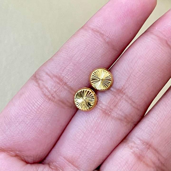 Screw Type Earrings 18K Real Saudi Gold | Lazada PH