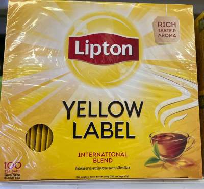 ลิปตัน ชาผงชนิดซองฉลากสีเหลือง 2กรัม x 100 ซอง ชนิดซอง