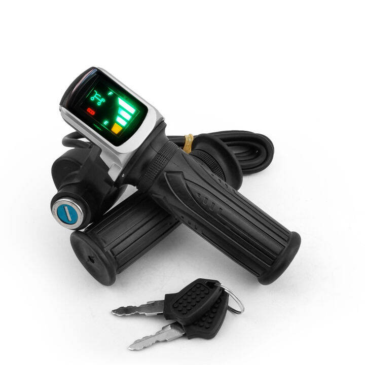 24V Speed Accelerator Grip Key Switch Battery Indicator Electric Bike