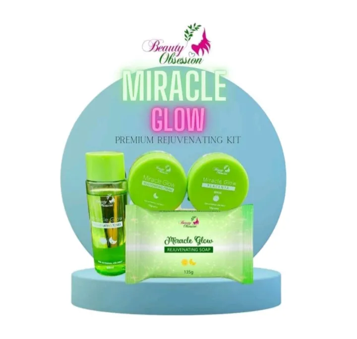 100 ORIGINAL MIRACLE GLOW PREMIUM REGUVENATING SET BY BEAUTY OBSESSION