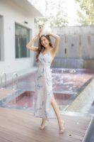 CF Wind - Long Dress Pinploy Closet ( พรีออร์เดอร์  7  วัน )