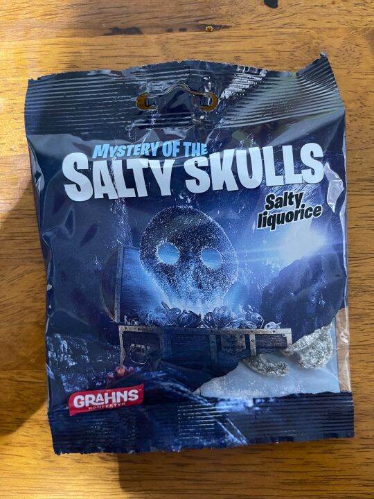 Mystery of the salty skulls (salty liquorice) 50g Lazada.co.th