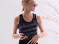 T93 Navy Stripe Knit Tank