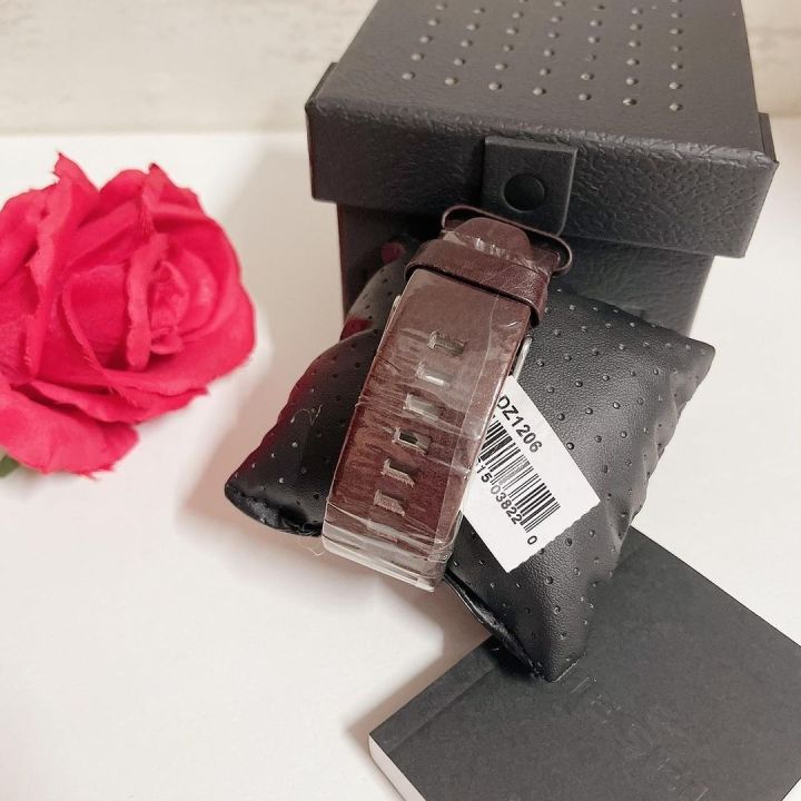 ประกันศูนย์ไทย-นาฬิกาข้อมือ-diesel-46mm-mens-dz1206-master-chief-stainless-steel-brown-leather-watch