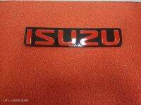 โลโก้รถยนต์ สำหรับ Isuzu D-max 2012-2019สีแดงพื้นดำ  , คุณภาพดี งานเทียบเท่า แท้