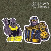 ?? พร้อมส่ง : เข็มกลัดเซ็ทธานอส (มาร์เวล) ทำท่าโรยเกลือซอลต์เบ | Salt Bae Thanos ( Marvel ) Enamel Brooch Pin Set.