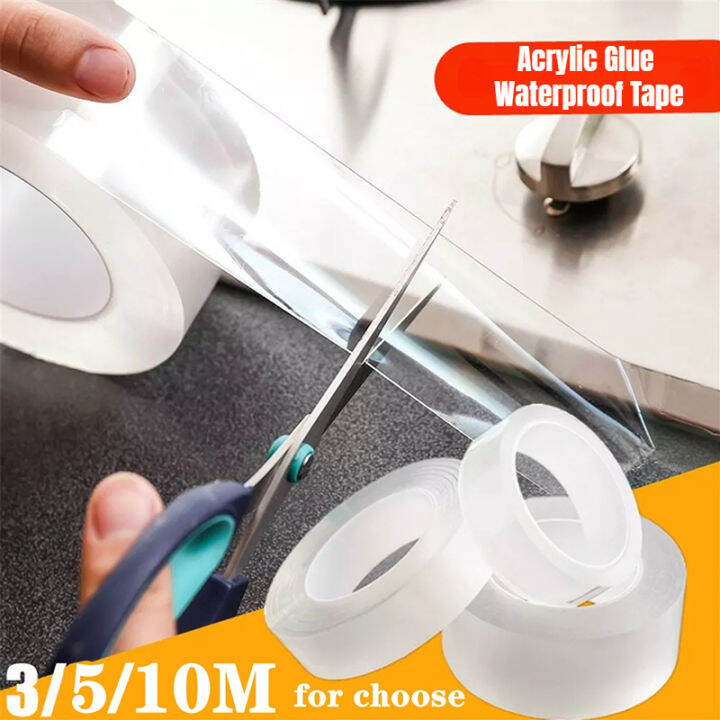 3M/5M/10M Kitchen Sink Waterproof Tape Acrylic Glue Strong Self ...