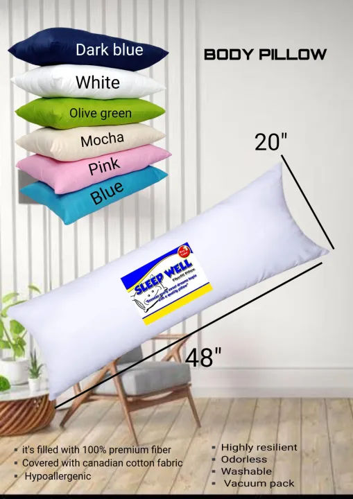 BODY PILLOW PREMIUM,PLAIN COLORS ( "20*48") Lazada PH