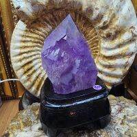 แท่งหินอเมทริน(ametrine)หินอเมทิสต์ (Amethyst)อเมทิส อะเมทิสต์ สูง 14 ซม.หน้ากว้าง 7.5 ซม.หนา 6 ซม.น้ำหนัก 548.6 g.