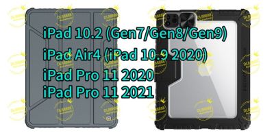 ✨พร้​อมส่งใน🇹🇭✨แท้💯% Nillkin Bumper Leather Case Pro For iPad Air 4 / iPad 10.9 2020 / iPad Pro 11 2021 / iPad Pro 11 2020 / iPad 10.2 / Gen7 Gen8 Gen9 / Gen10 / iPad Air5 2022 / Air5 มีช่องใส่ปากกา