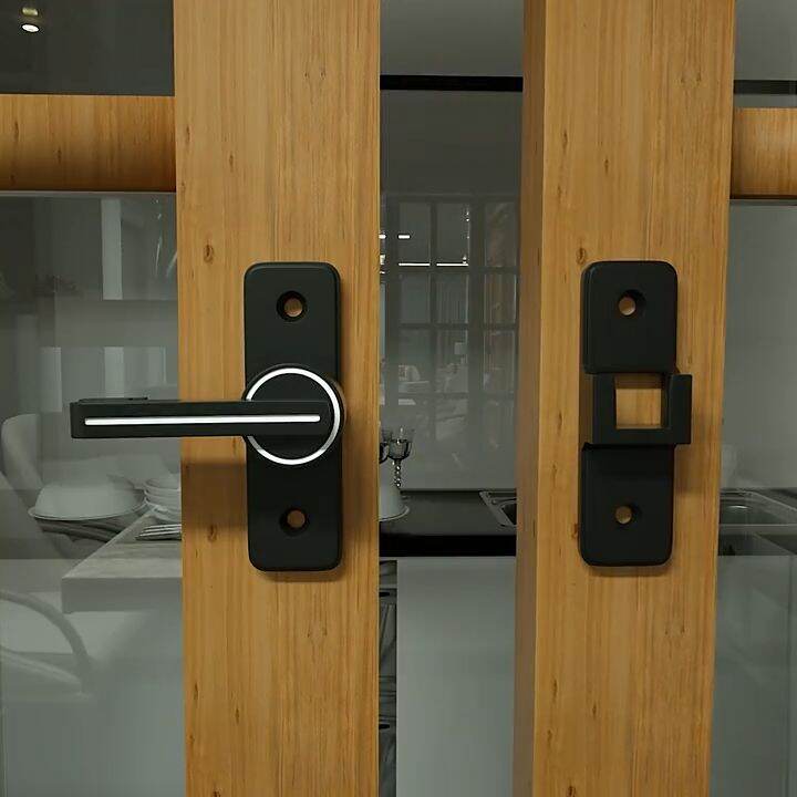 Luminous latch indoor nonpunched door latch, deadbolt toilet door lock